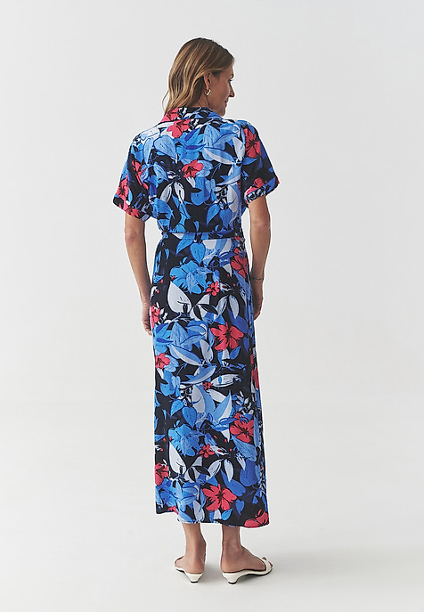 ENVELOPE PATTERNED VISCOSE DRESS - ZERWI MULTICOLOR 2