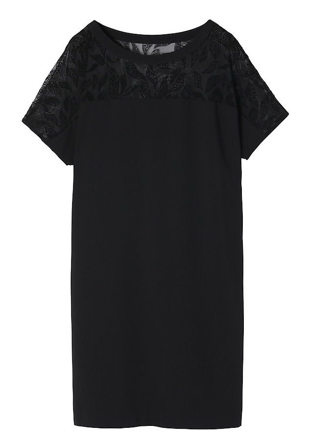 LADIES’ DRESS WITH SEMI-TRANSPARENT MESH INSERT OWERA LADIES’ DRESS WITH SEMI-TRANSPARENT MESH INSERT OWERA BLACK 6