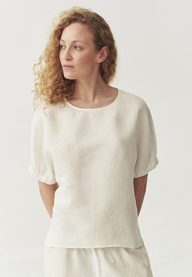 LINEN-VISCOSE BLOUSE - MALAGA LINEN-VISCOSE BLOUSE - MALAGA ECRU 2