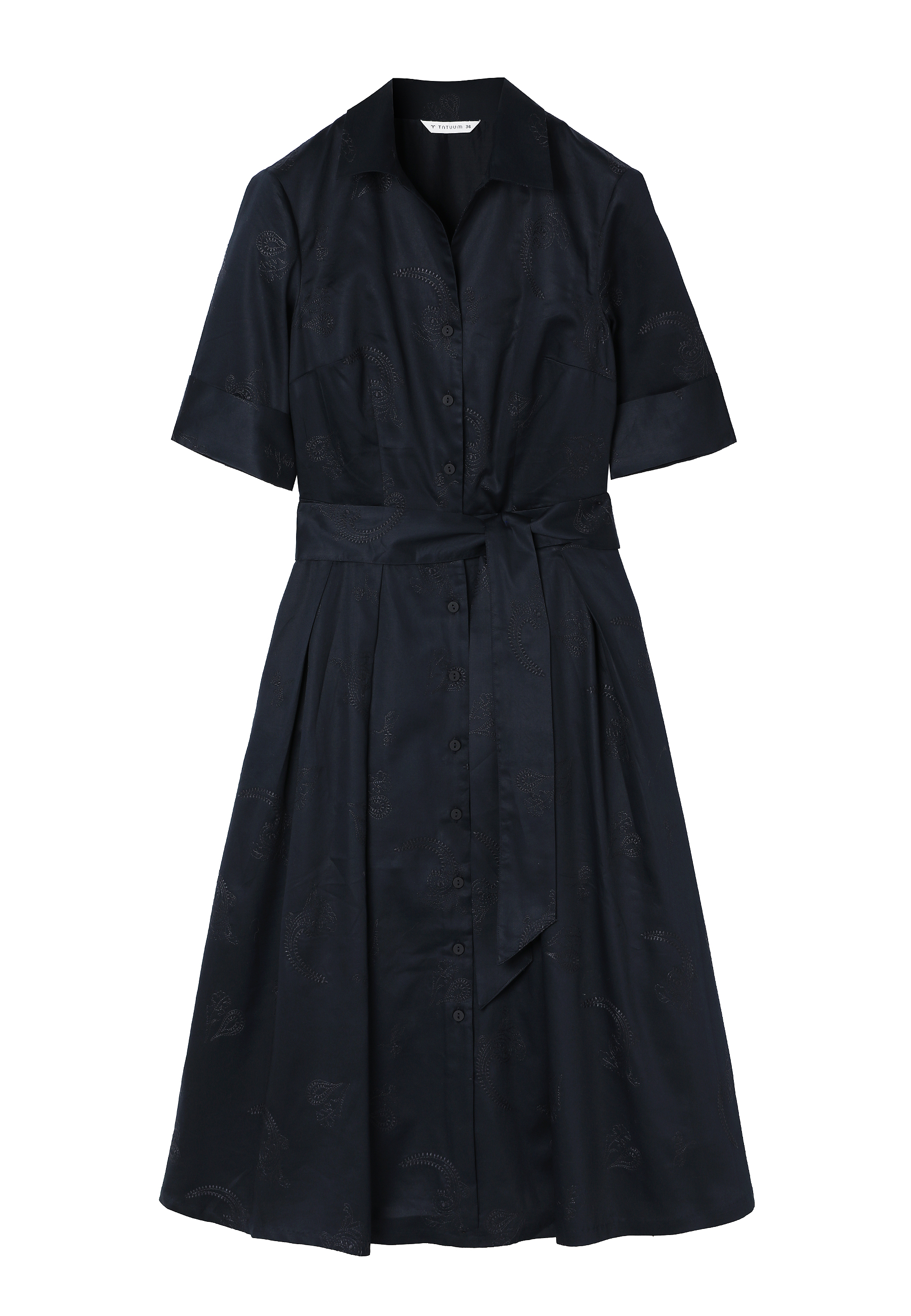 BAWEŁNIANA SUKIENKA Z HAFTAMI - NIKI GRANATOWY 2