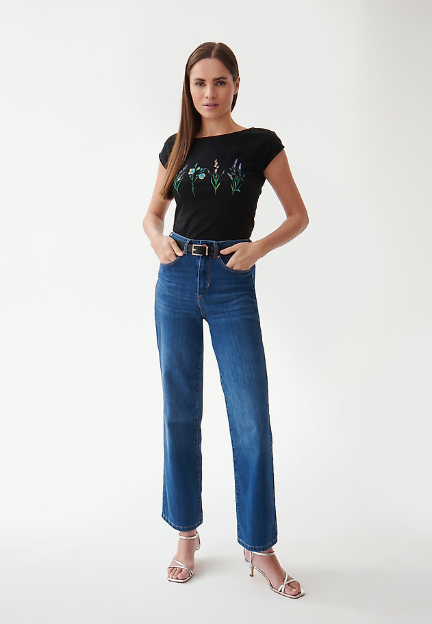 T-SHIRT DAMSKI Z NADRUKIEM AMANDA T-SHIRT DAMSKI Z NADRUKIEM AMANDA CZARNY 2