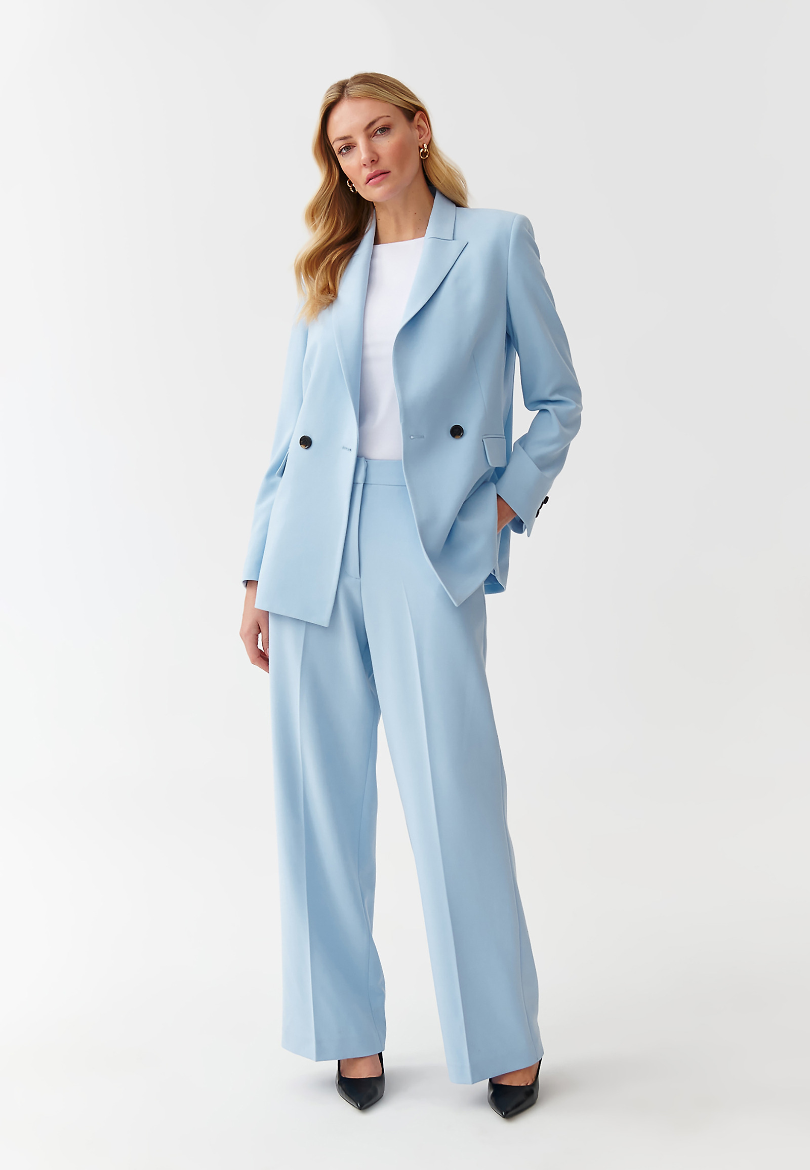 DOUBLE-BREASTED LADIES’ BLAZER - ADRIANNA DOUBLE-BREASTED LADIES’ BLAZER - ADRIANNA BLUE 94787