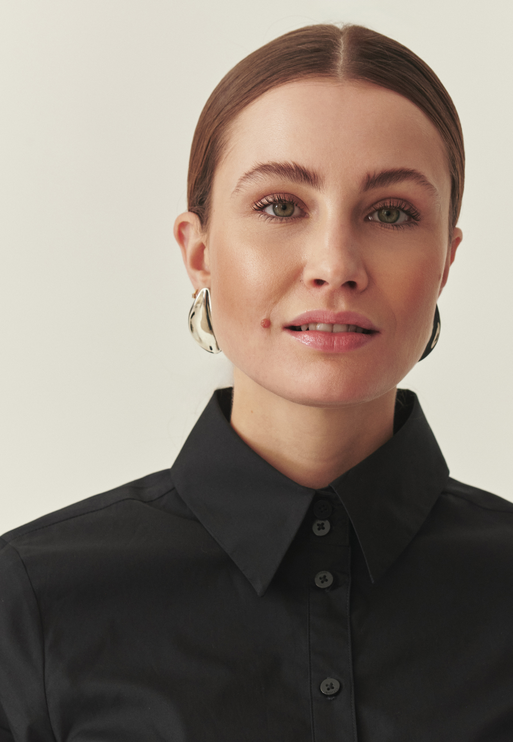 KLASYCZNA KOSZULA Z BAWEŁNY - ERWENNA CZARNY 2