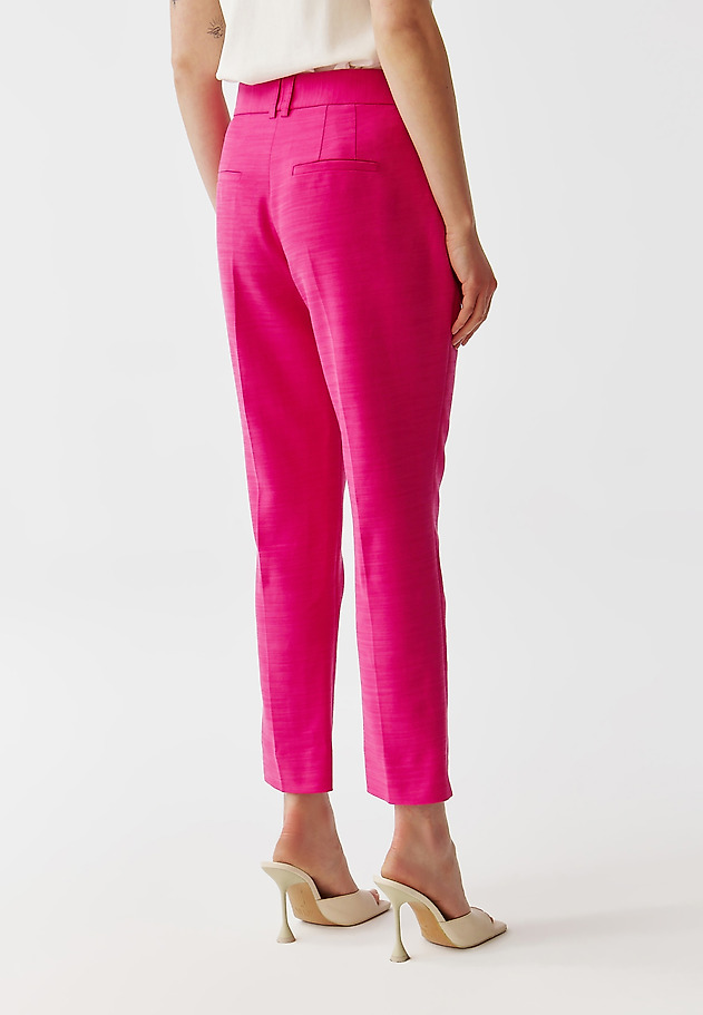 ELEGANT LADIES’ CUFFED TROUSERS - RIMINI ELEGANT LADIES’ CUFFED TROUSERS - RIMINI RÓŻOWY 3