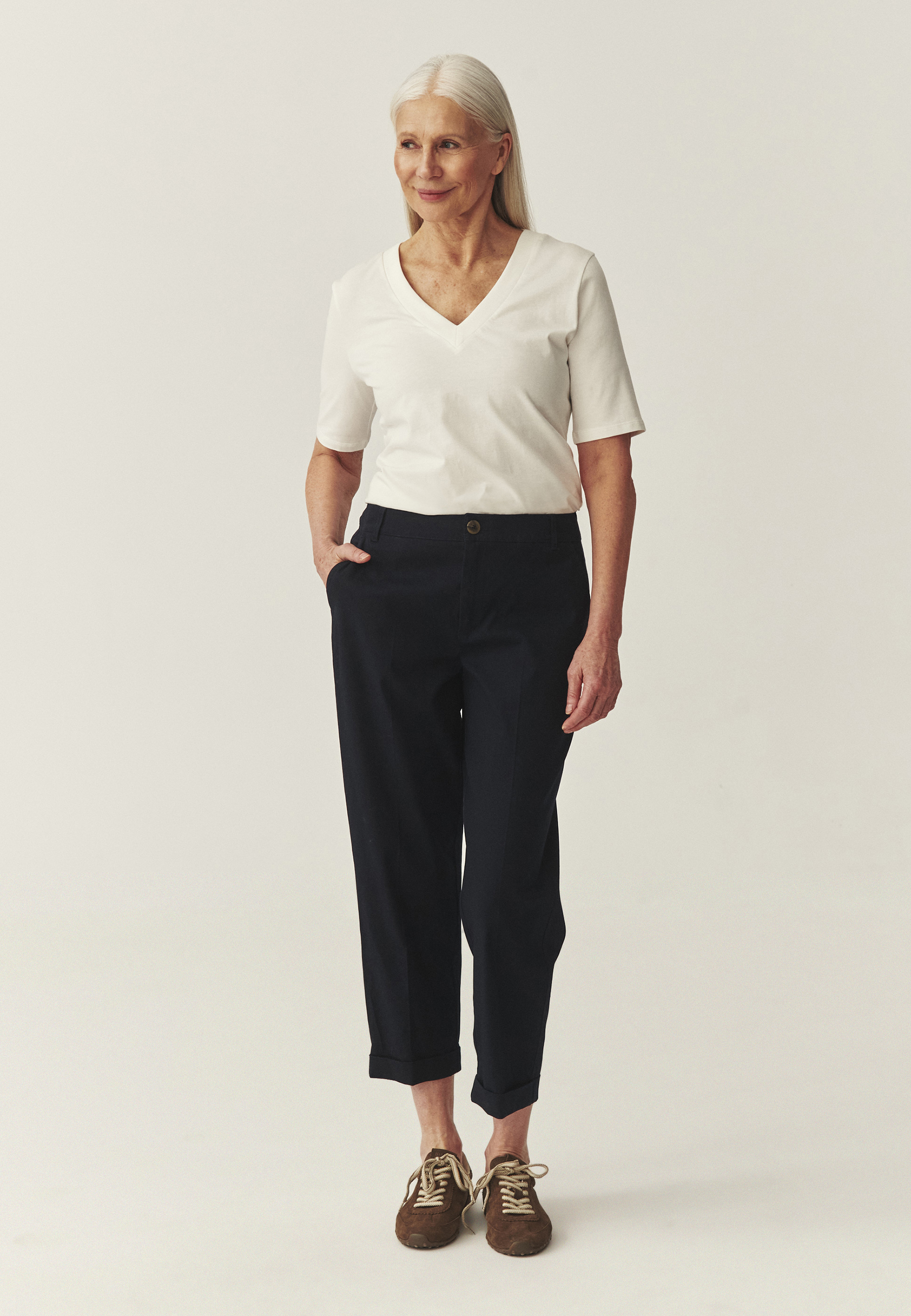 SWOBODNA BLUZKA Z BAWEŁNY - RABA BIAŁY 2