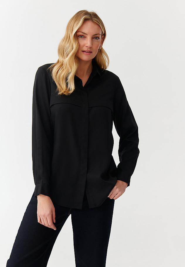 ELEGANT LADIES’ SHIRT - KOROTA ELEGANT LADIES’ SHIRT - KOROTA CZARNY 1