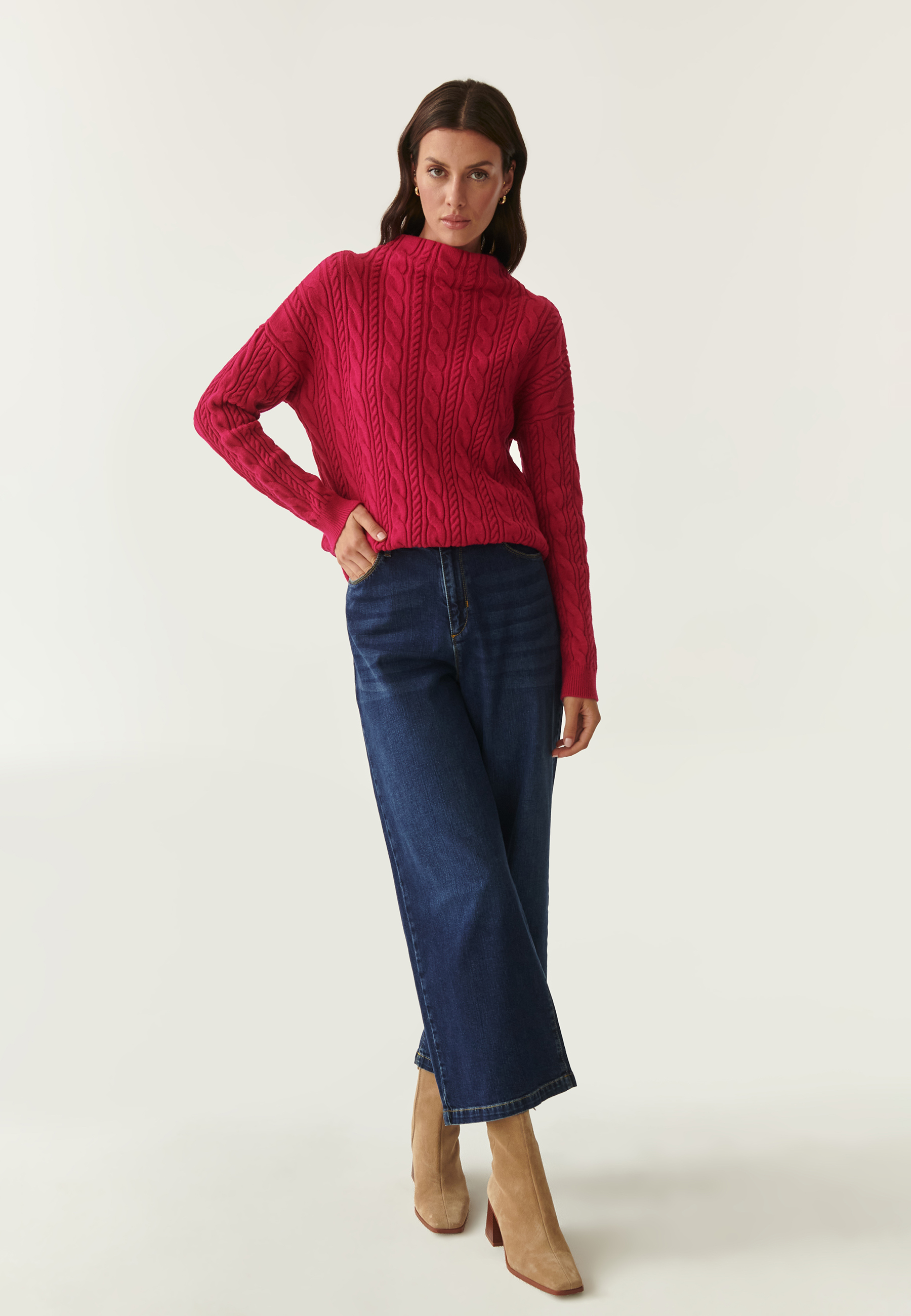 DAMSKI PULOVER Z ROLOJEM WENWENA 1