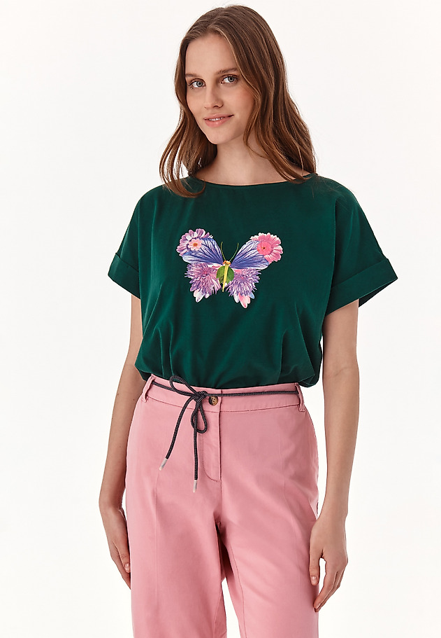 LADIES' COTTON T-SHIRT MAKI LADIES' COTTON T-SHIRT MAKI ZIELONY 2