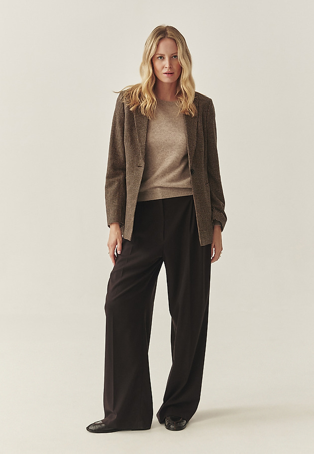 WOOL HOUNDSTOOTH JACKET - SOMA WOOL HOUNDSTOOTH JACKET - SOMA BÉŽOVÁ 2