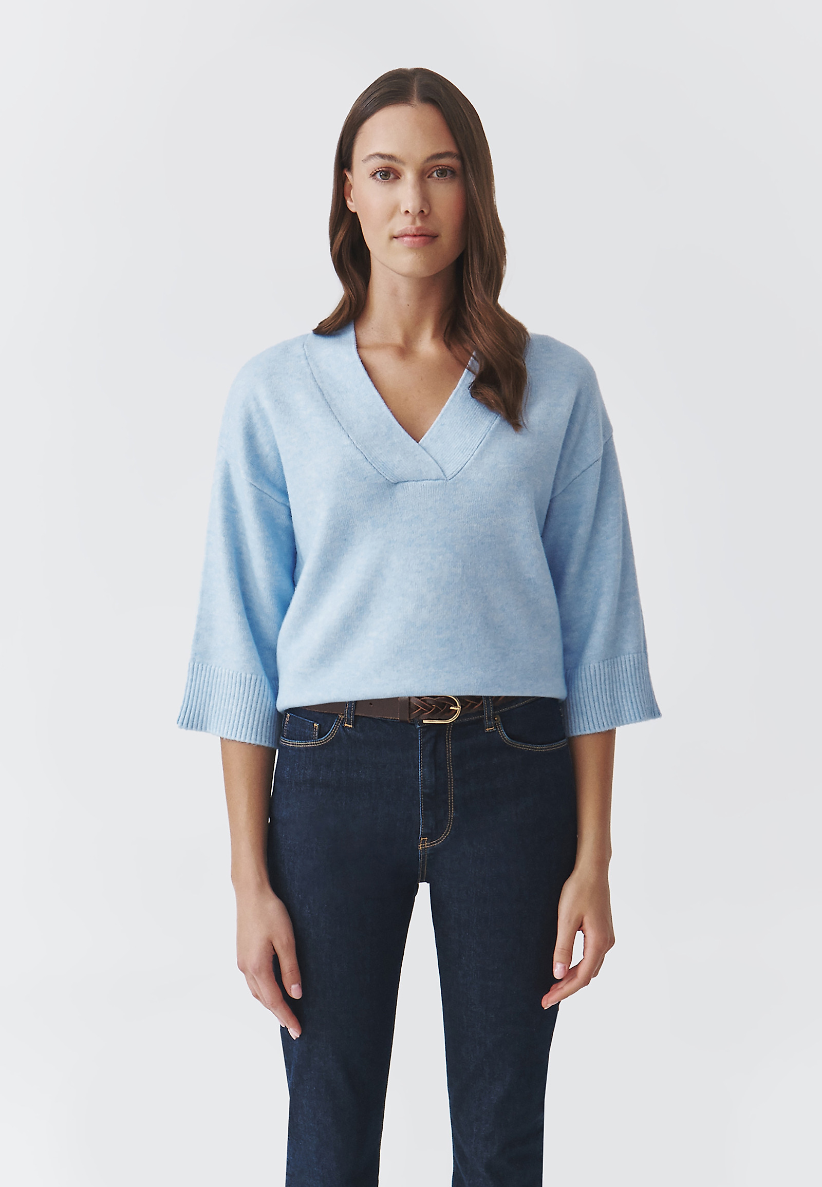 TIMELESS LADIES' JUMPER WITH WIDE SLEEVES — MIU TIMELESS LADIES' JUMPER WITH WIDE SLEEVES — MIU BLUE 105087