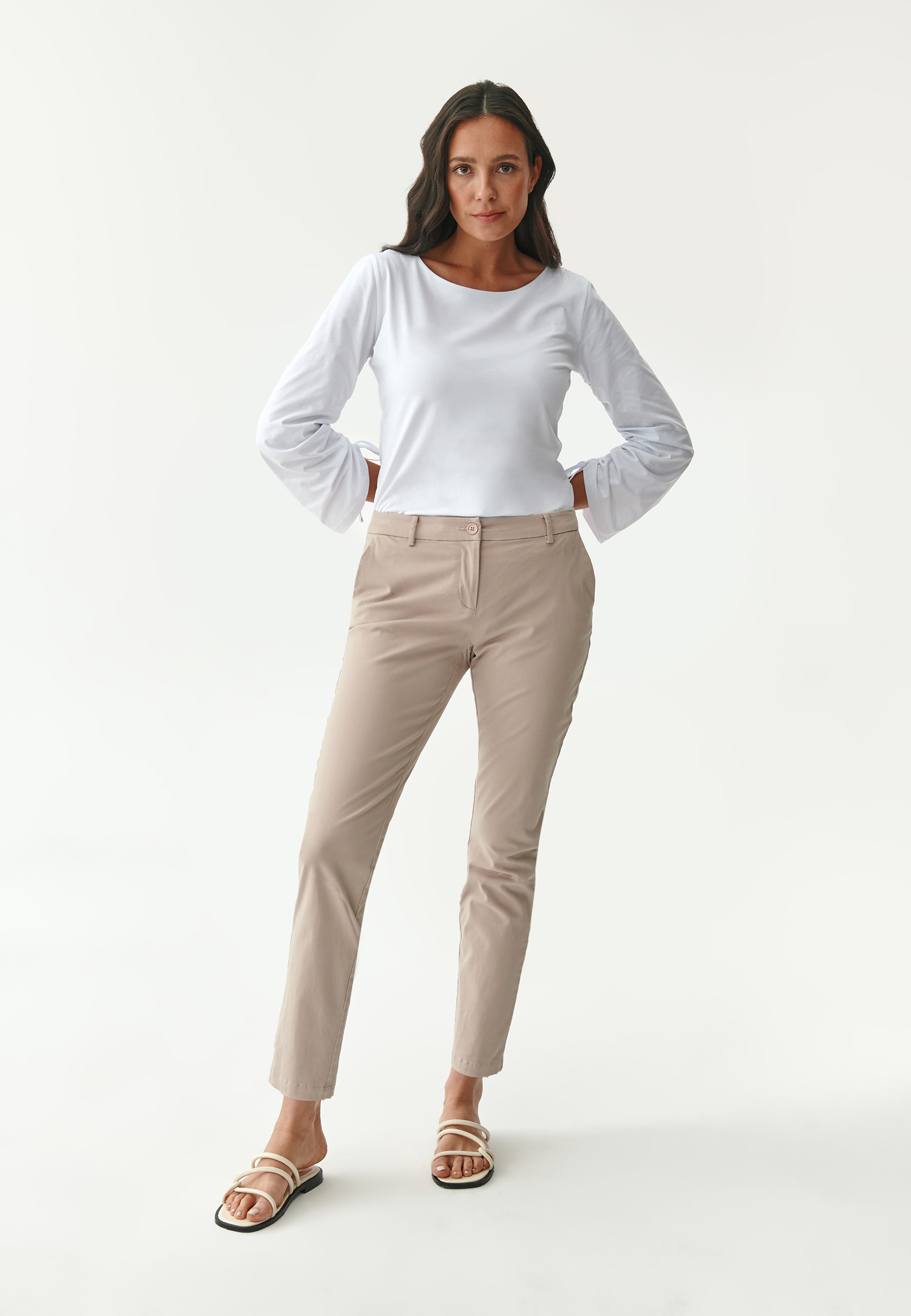 DÁMSKÉ KALHOTY CHINOS MISATI 1 BÉŽOVÁ 2