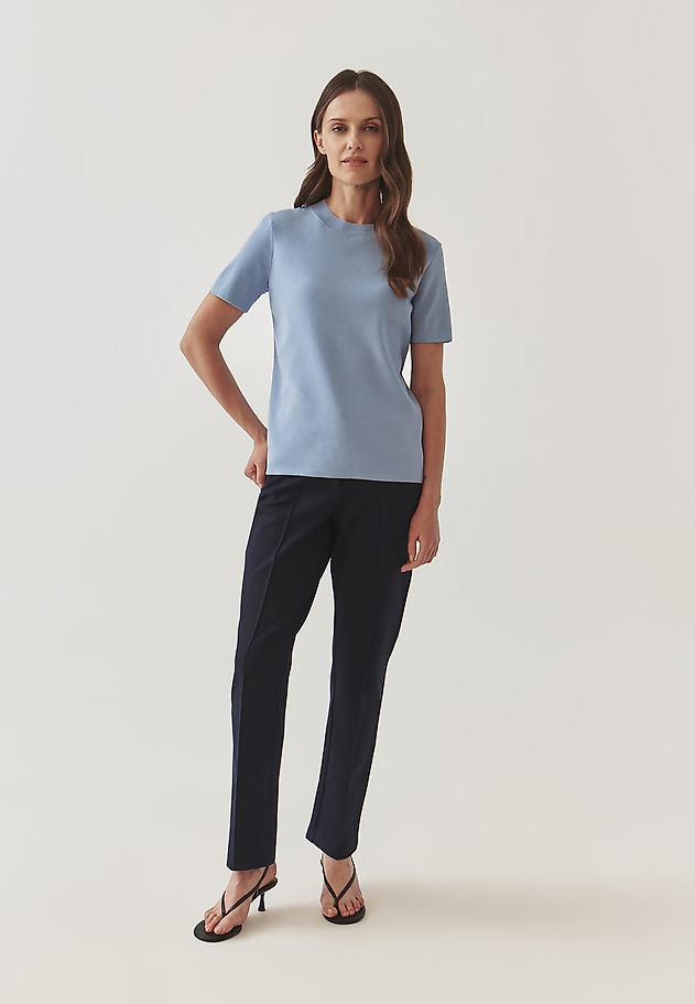 ŽENSKA BLUZA S KRATKIMI ROKAVI - NORA ŽENSKA BLUZA S KRATKIMI ROKAVI - NORA MODRA 2