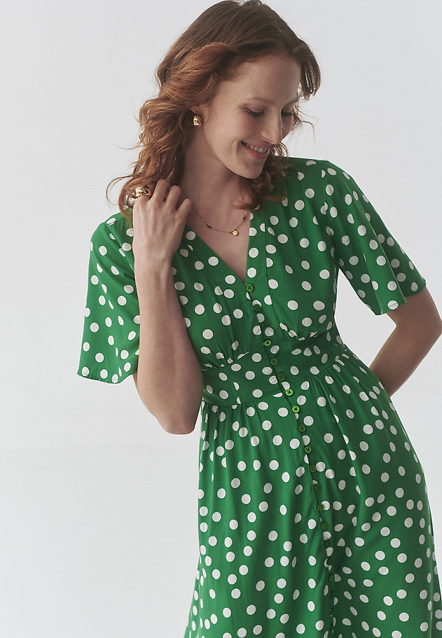VISCOSE POLKA DOTS DRESS - NAELA VISCOSE POLKA DOTS DRESS - NAELA MULTIKOLOR 4