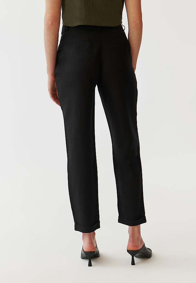LADIES’ TROUSERS WITH BUILT-IN BELT - KOSO LADIES’ TROUSERS WITH BUILT-IN BELT - KOSO BLACK 3