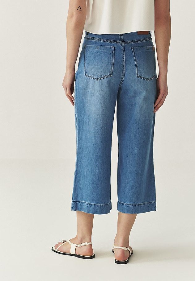 DENIM TROUSERS WITH WIDE LEG - RAVEY DENIM TROUSERS WITH WIDE LEG - RAVEY NIEBIESKI 4
