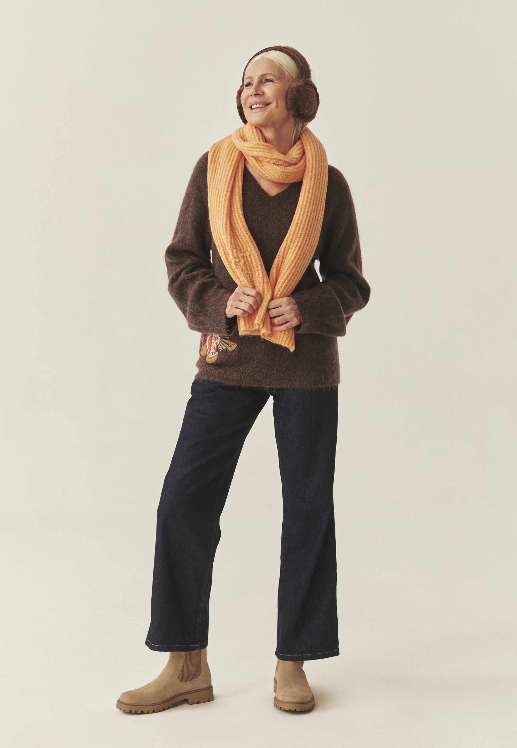 DENIMOWE SPODNIE Z HAFTEM - TAMIS GRANATOWY 2