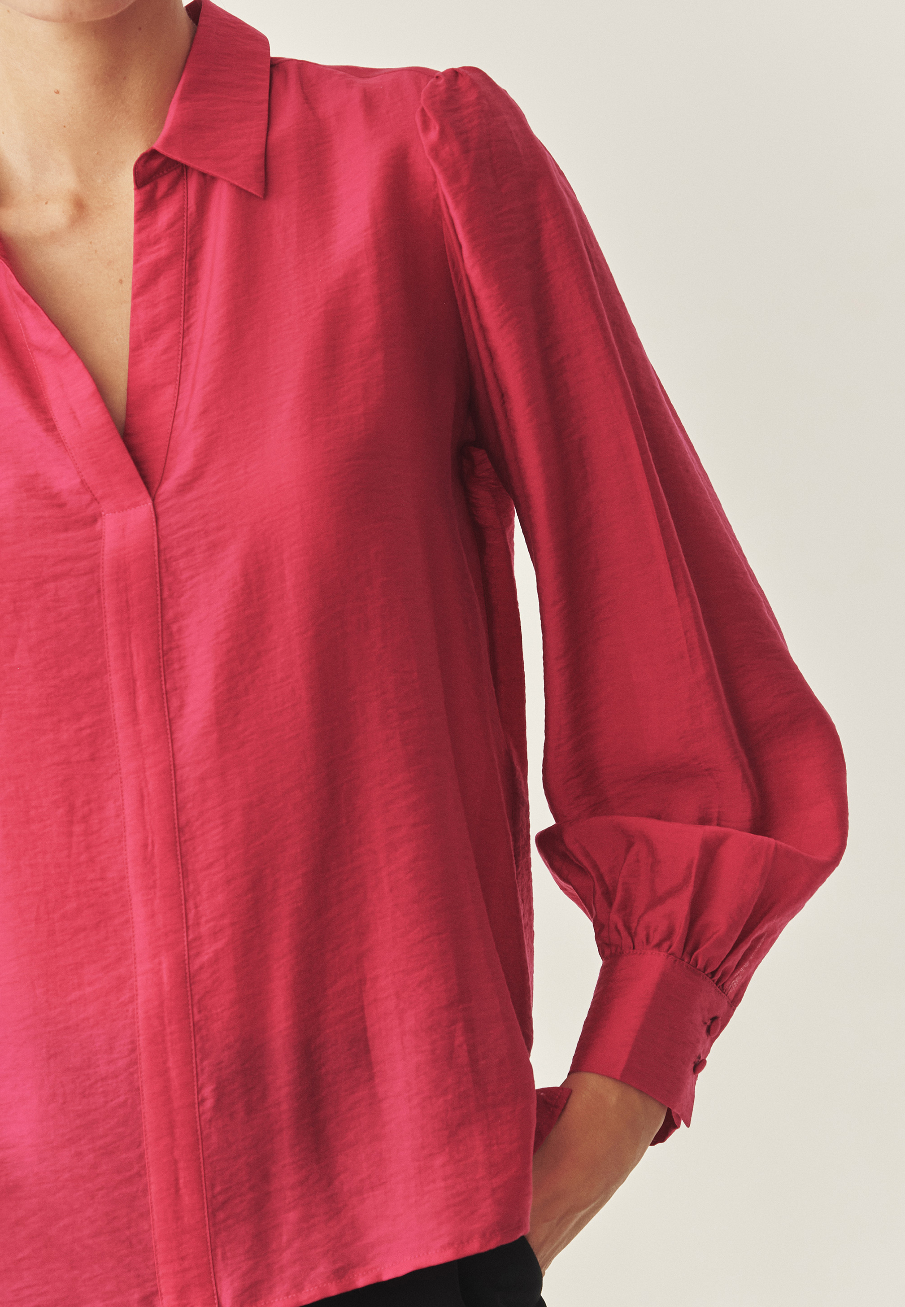 CREPE BLOUSE WITH VISCOSE - LANA PINK 2