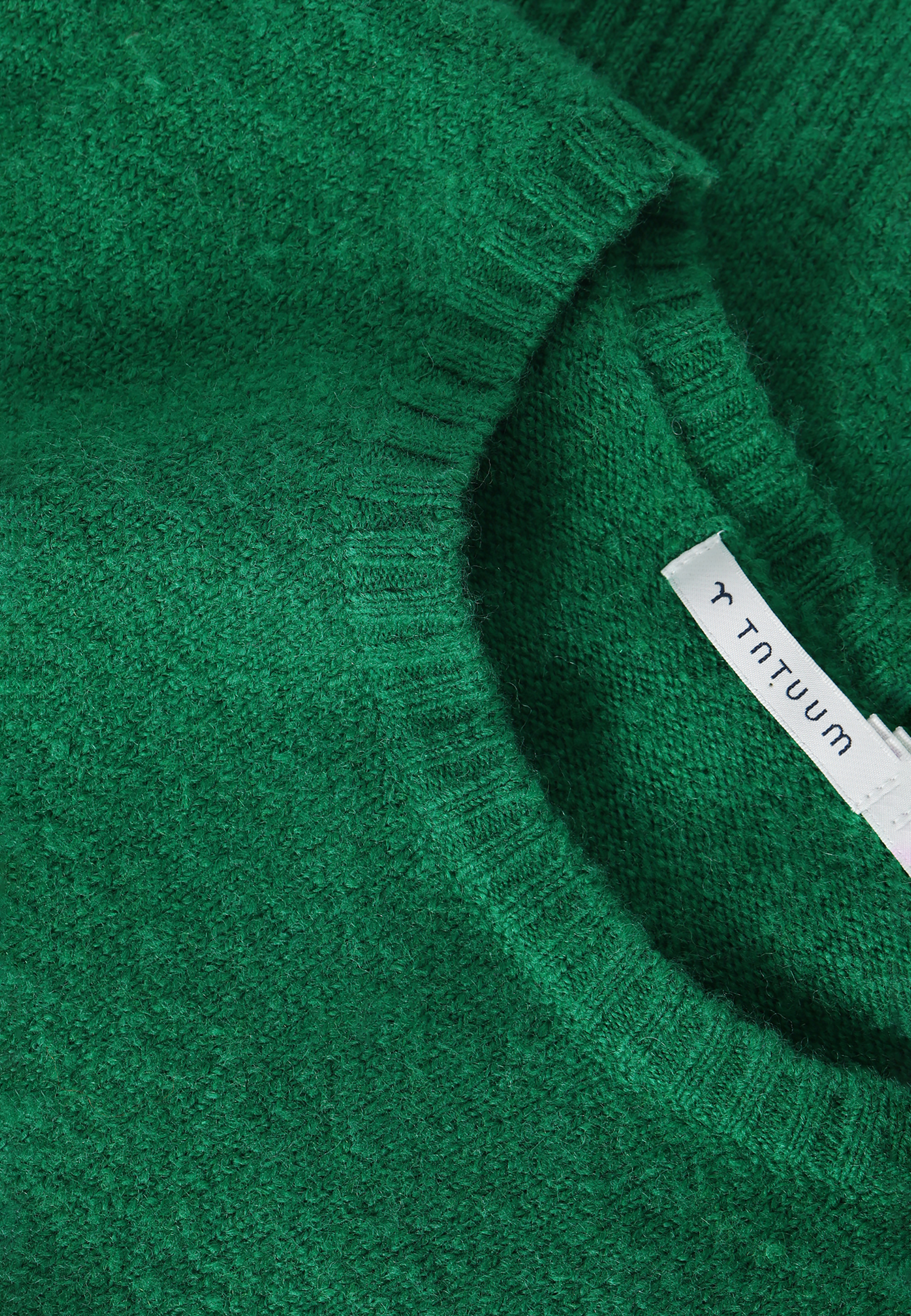 KLASYCZNY SWETER DAMSKI Z OKRĄGŁYM DEKOLTEM KOBRO ZIELONY 2