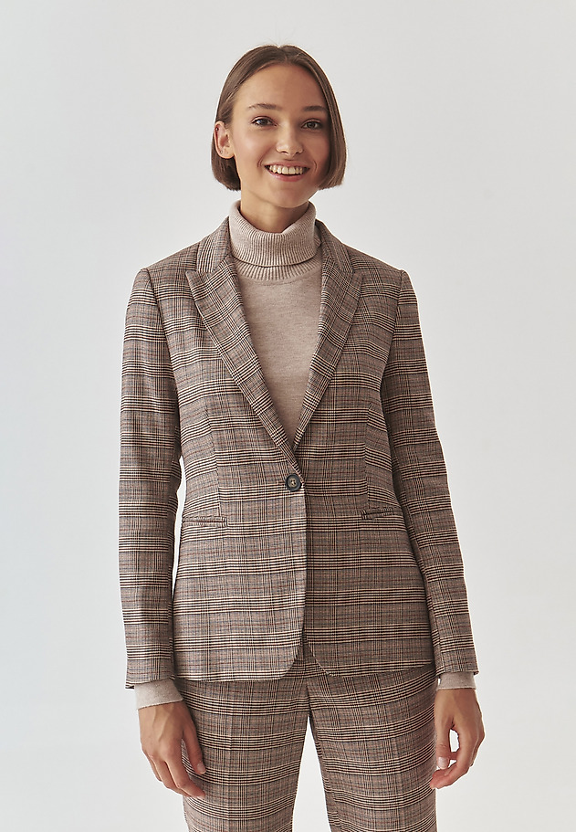 CHECKERED FABRIC BLAZER - KAREMA 1 CHECKERED FABRIC BLAZER - KAREMA 1 MULTIKOLOR 1
