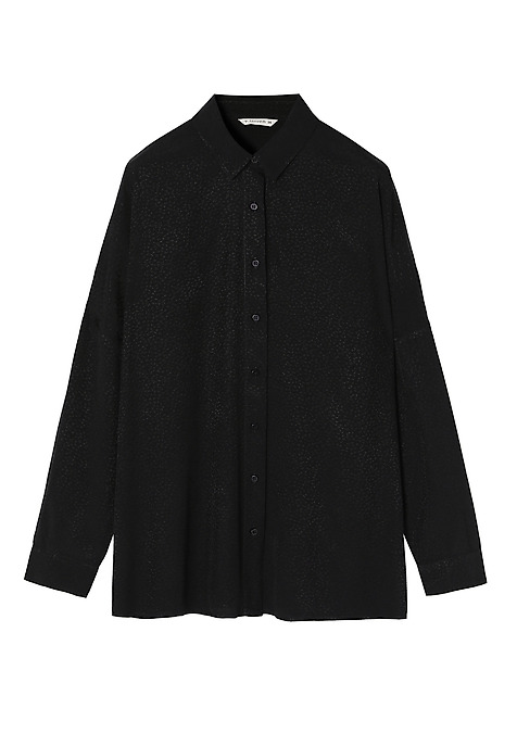 DÁMSKÁ OVERSIZE PLÁTĚNÁ KOŠILE TRIKITI 1 ČERNÁ 2