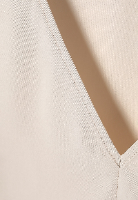 LADIES’ BLOUSE WITH V-SHAPED NECKLINE - SIRO BEIGE 2