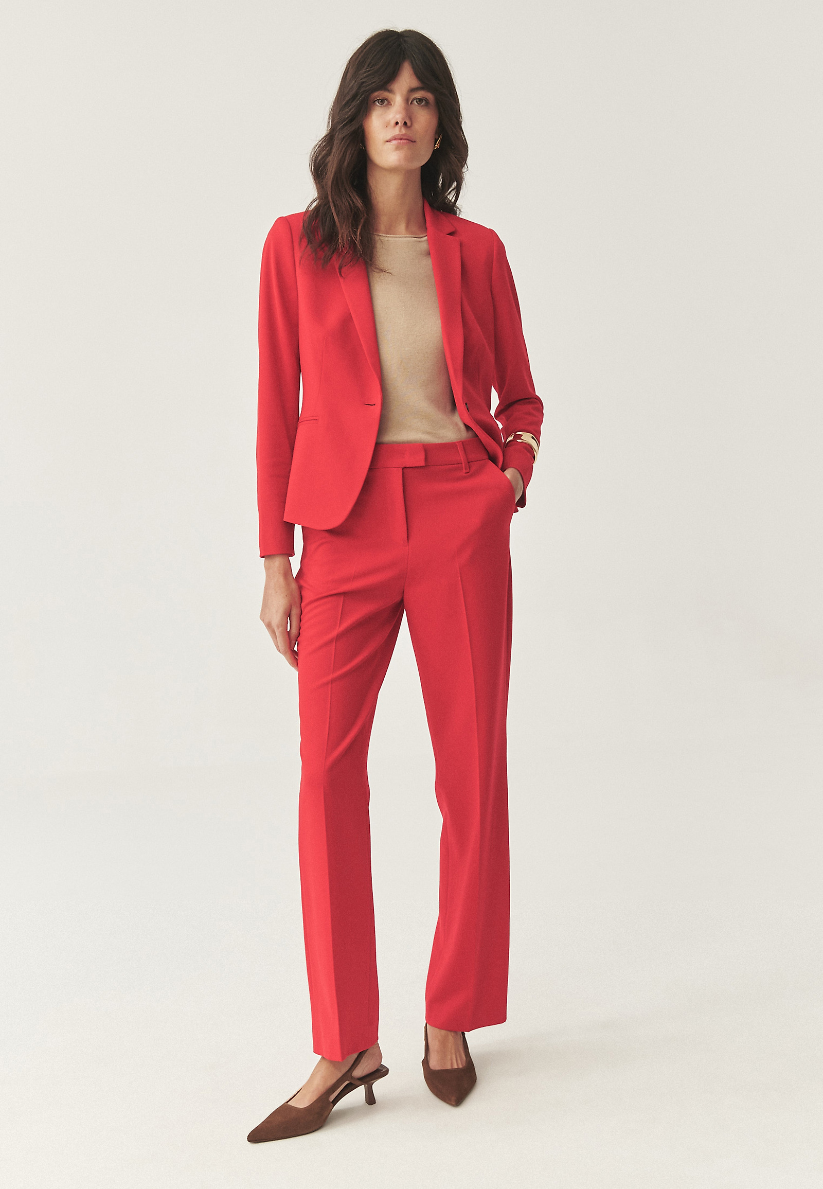 DÁMSKE OBLEKOVÉ NOHAVICE -SAS DÁMSKE OBLEKOVÉ NOHAVICE -SAS ČERVENÁ 113665