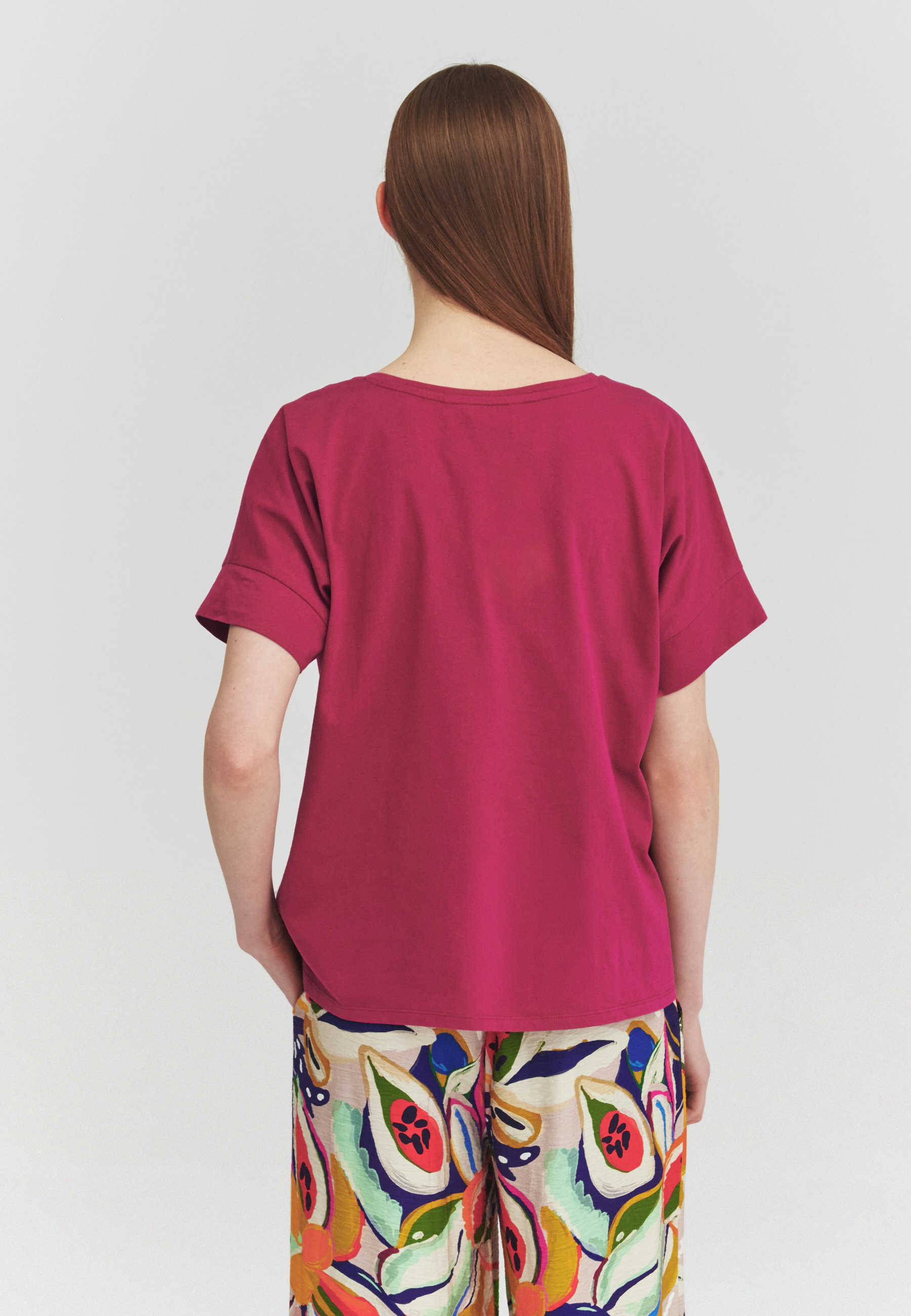 BAWEŁNIANY T-SHIRT Z HAFTEM - MONKI 1 RÓŻOWY 2