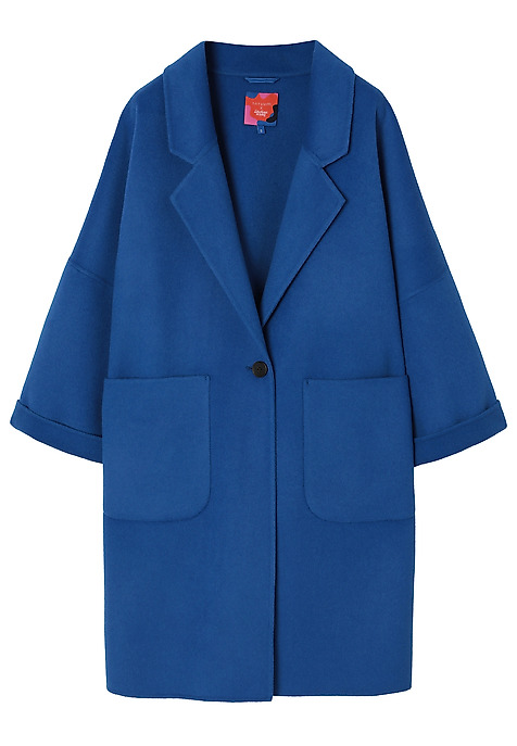 COBALT BLUE WOOL COAT - MISIOLANTA BLUE 2