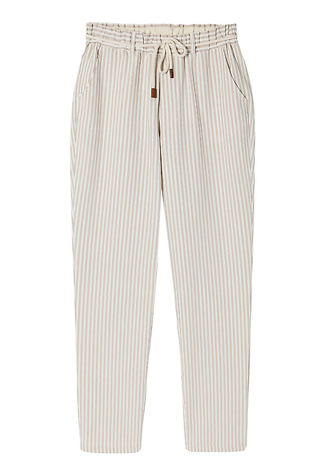 PANTALONI DE DAMĂ, DIN ȚESĂTURĂ, ÎN DUNGI - FARAJA MULTICOLOR 2