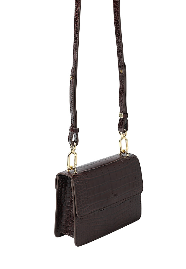 LADIES' NATURAL LEATHER HANDBAG - MARGARET LADIES' NATURAL LEATHER HANDBAG - MARGARET BRĄZOWY 4