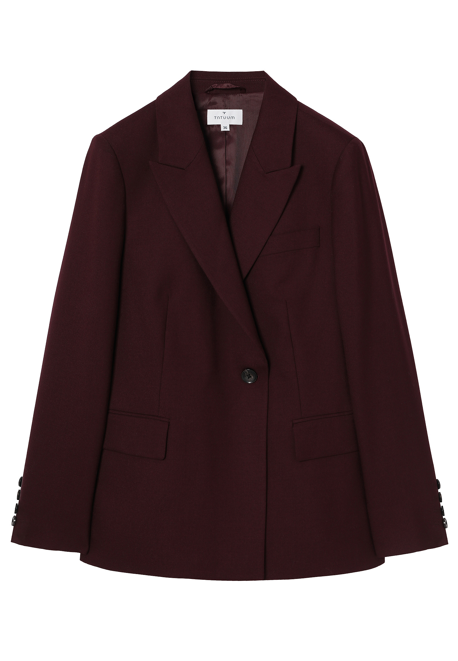 BURGUNDY WOOL BLAZER - SOHO BURGUNDY WOOL BLAZER - SOHO RED 116487