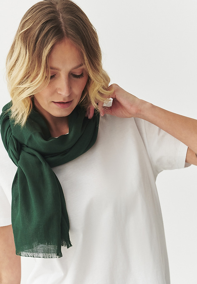 LADIES' COTTON SCARF — SENICA LADIES' COTTON SCARF — SENICA ZIELONY 1