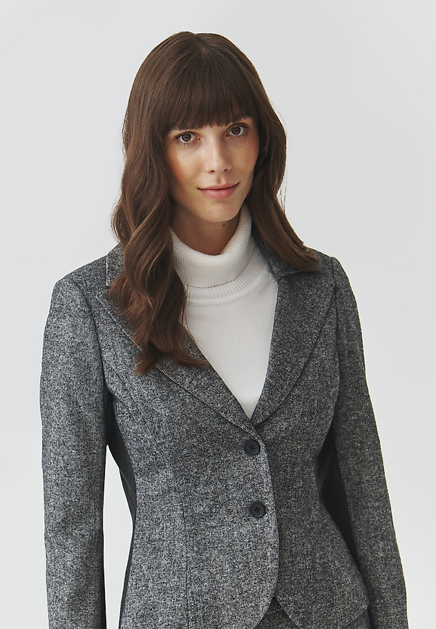 LADIES' WOVEN JACKET WITH RIBBED INSERT — COCO LADIES' WOVEN JACKET WITH RIBBED INSERT — COCO MULTIKOLOR 1