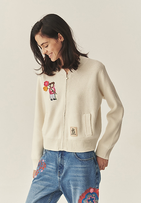 SWETROWA BOMBERKA Z WEŁNĄ - NOVIE SWETROWA BOMBERKA Z WEŁNĄ - NOVIE