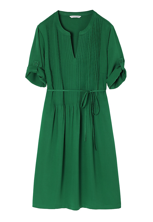VISCOSE KNEE-LENGTH DRESS - OLIWERA VISCOSE KNEE-LENGTH DRESS - OLIWERA ZIELONY 8
