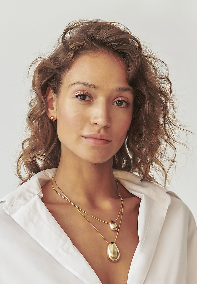 ELEGANT LONG NECKLACE - DUNA ELEGANT LONG NECKLACE - DUNA GOLD 2