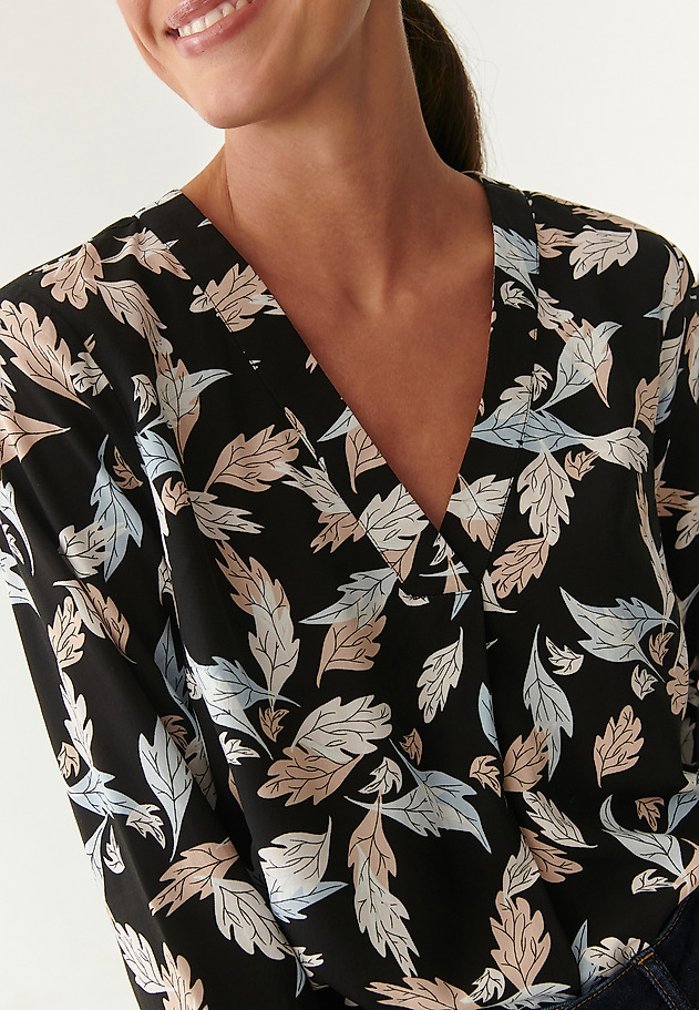 LADIES' BLOUSE WITH PLANT-INSPIRED MOTIF KARIWA 1 LADIES' BLOUSE WITH PLANT-INSPIRED MOTIF KARIWA 1 MULTICOLOR 3