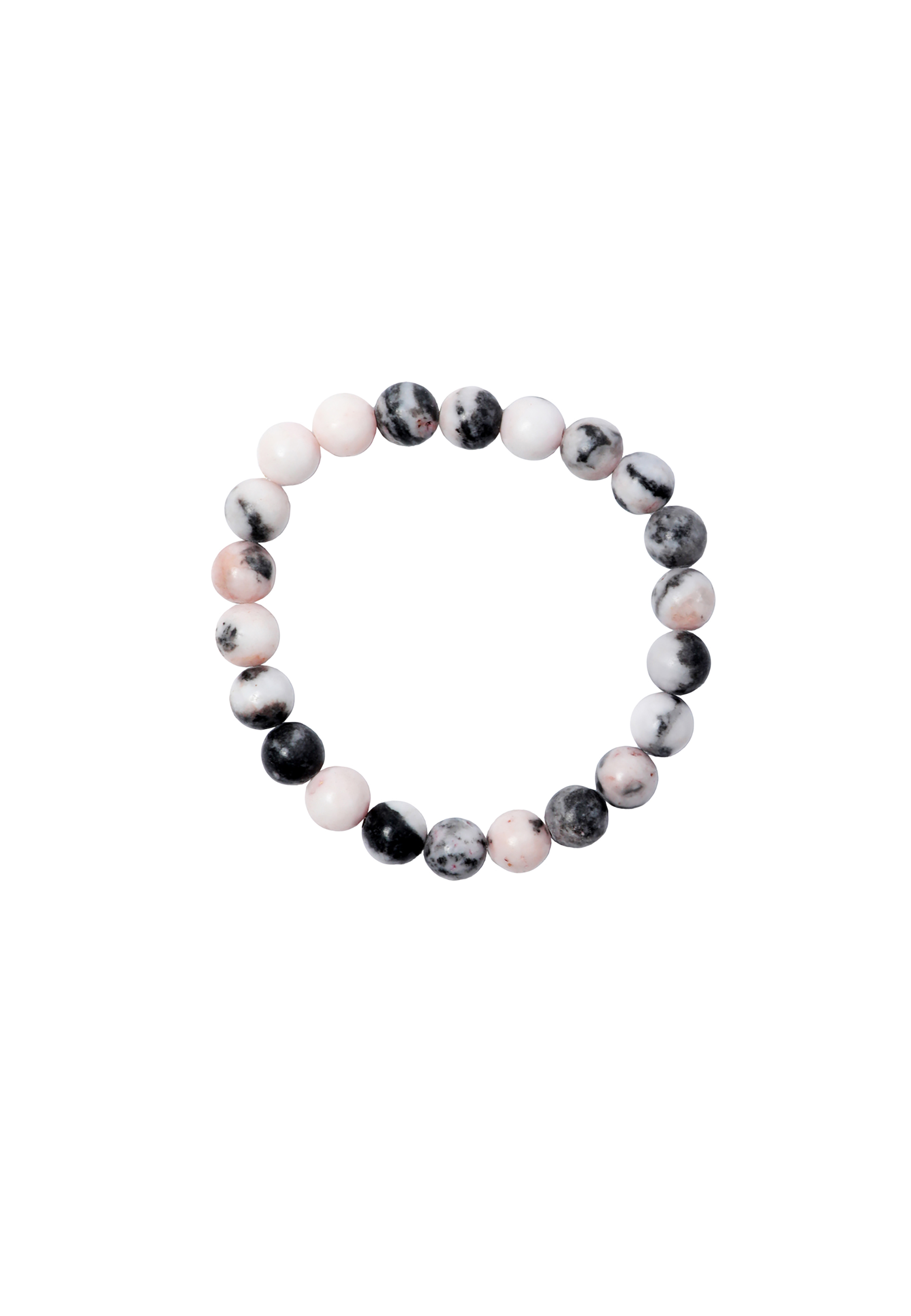 NÁRAMEK NA GUMIČCE Z PŘÍRODNÍHO JASPISU BONI ŠEDÁ 2