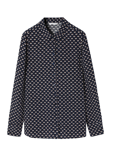 PATTERNED LADIES’ SHIRT WITH LONG SLEEVES - NIKA 1 MULTICOLOR 2