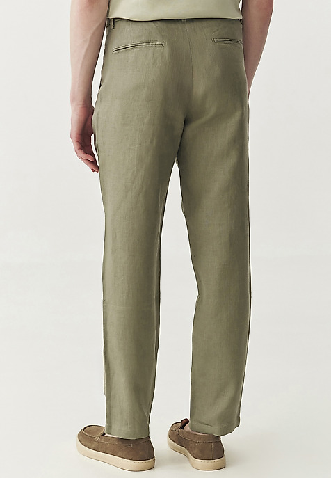 FÉRFI LINEN NADRÁG - ELIO KHAKI 2
