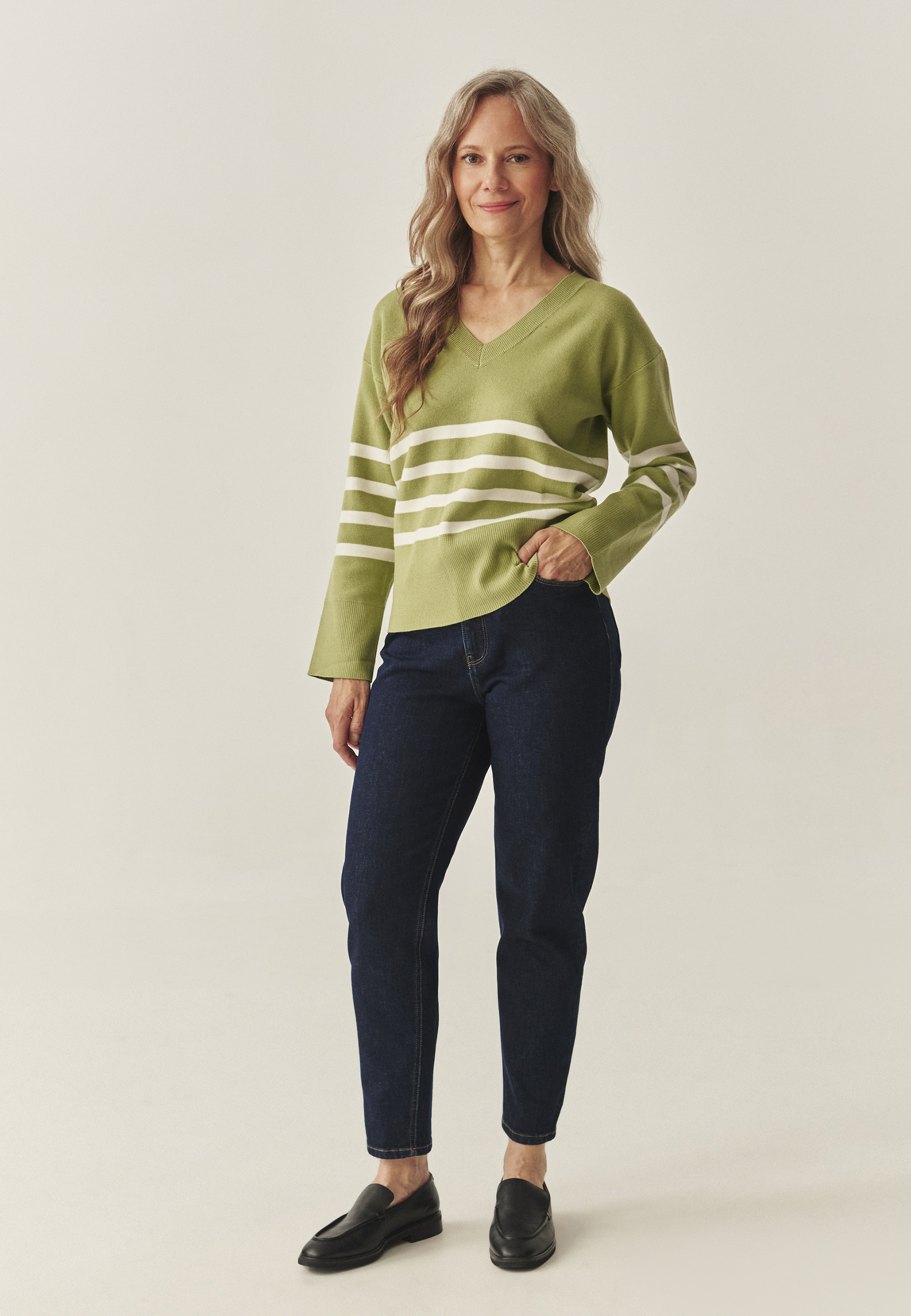 PULOVER DE DAMĂ ÎN DUNGI - ELIANA VERDE 2