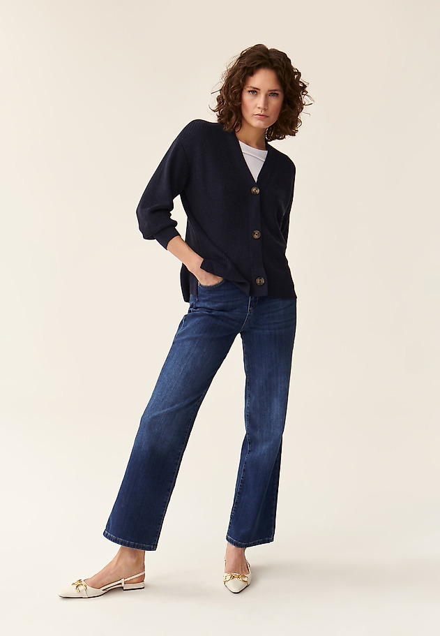 CARDIGAN MADE FROM COOL VISCOSE KAMIKO CARDIGAN MADE FROM COOL VISCOSE KAMIKO NAVY BLUE 2
