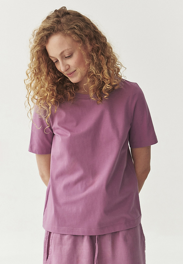 LADIES' COTTON T-SHIRT - SORIA LADIES' COTTON T-SHIRT - SORIA FIOLETOWY 1