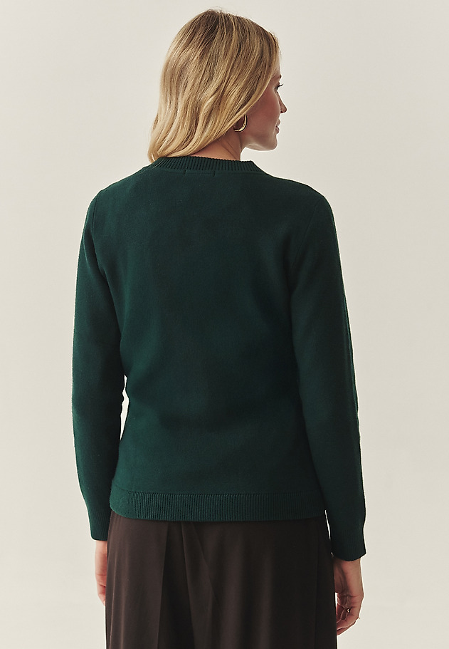 LADIES' JUMPER WITH QUILTED FRONT - KADEKO LADIES' JUMPER WITH QUILTED FRONT - KADEKO GREEN 2