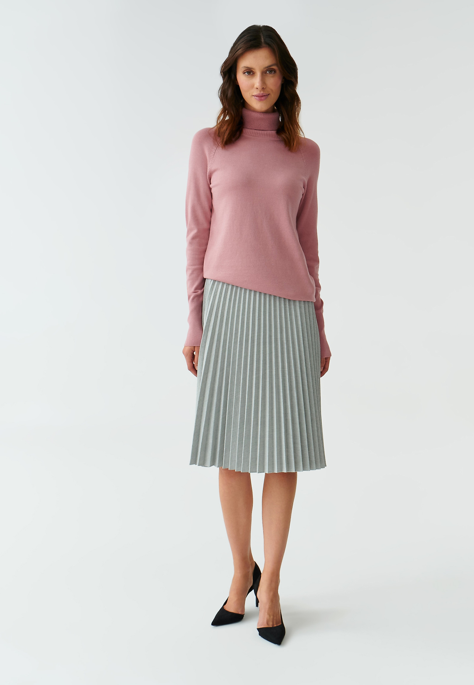 KLASYCZNY SWETER DAMSKI Z GOLFEM NEKOKI 1 KLASYCZNY SWETER DAMSKI Z GOLFEM NEKOKI 1 RÓŻOWY 91696