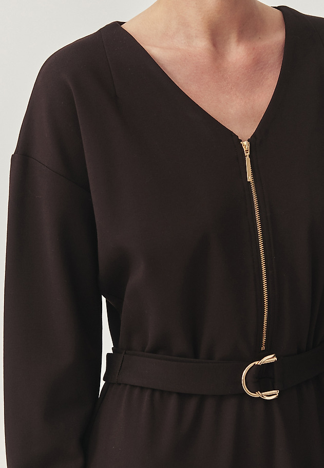 CLASSIC MIDI DRESS WITH BELT - VESSTA 1 CLASSIC MIDI DRESS WITH BELT - VESSTA 1 BROWN 5