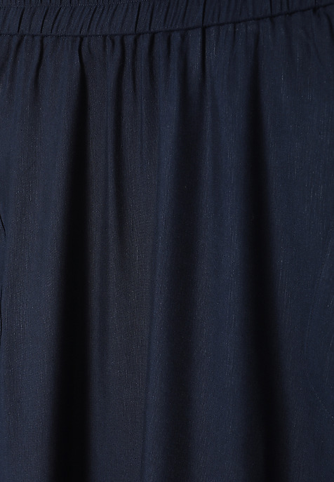 FLARED SKIRT WITH LINEN AND VISCOSE - MILA BLUE 2