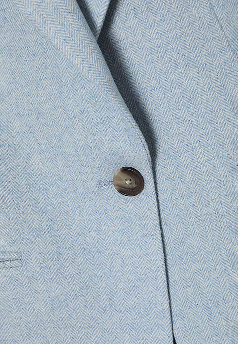 TKANINOWY ŻAKIET DAMSKI W JODEŁKĘ  - AGNES NIEBIESKI 2