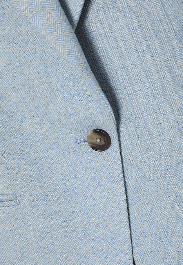 LADIES' HERRINGBONE FABRIC JACKET - AGNES LADIES' HERRINGBONE FABRIC JACKET - AGNES BLUE 8