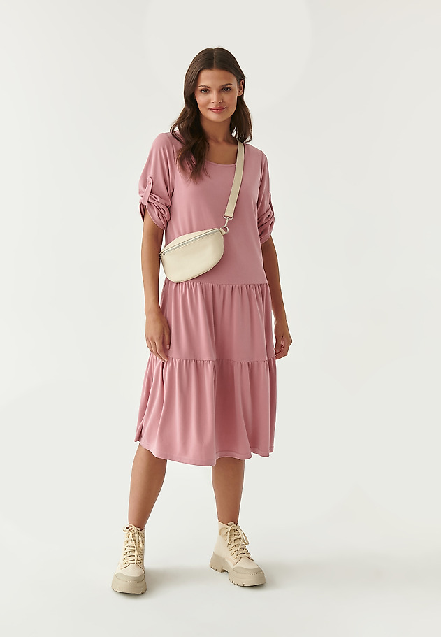 MINI DRESS WITH A FRILL RIKSONA 1 MINI DRESS WITH A FRILL RIKSONA 1 RÓŻOWY 1